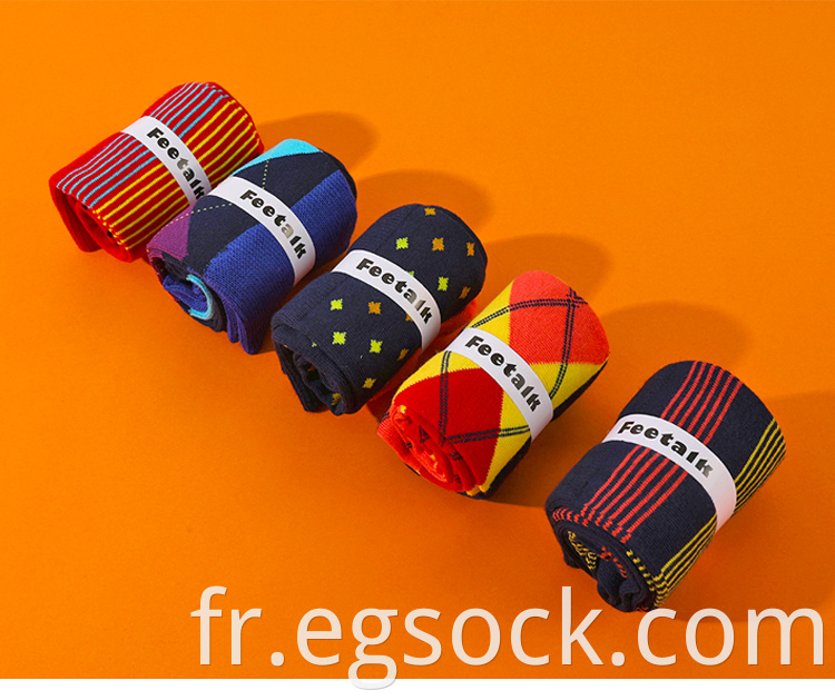 Dress Socks With Colorful Designs